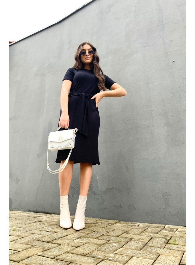 Vestido Canelado Noah Feminino Lamour