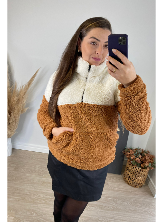 Casaco Teddy Zíper Feminino Lamour